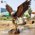 Outdoor Decoration High quality Life Size Vivid Garden Bronze Eagle Statue